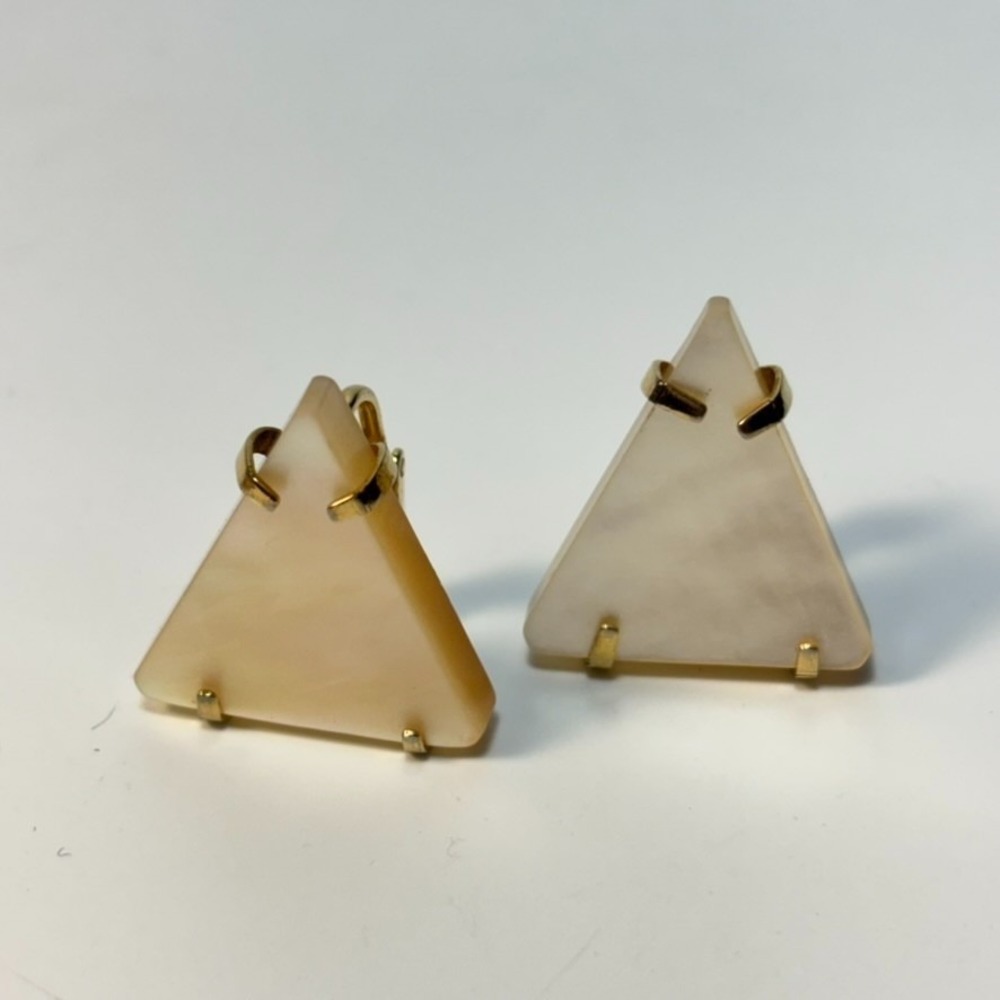 Vintage Kramer‎ Earrings Lucite Gold Tone